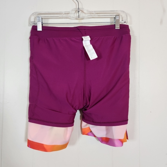 Fabletics 5" inseam Fundamental Short II Lined Orange purple Size Small NWT - Picture 6 of 16